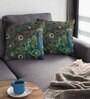 Multicolor Satin Ethnic motif 16x16 inches Cushion Covers (Pack of 2)