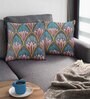 Multicolor Satin Floral 16x16 inches Cushion Covers (Pack of 2)