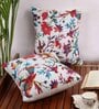 Multicolor Satin Floral 16x16 inches Cushion Covers (Pack of 2)