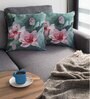 Multicolor Satin Floral 16x16 inches Cushion Covers (Pack of 2)