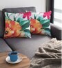 Multicolor Satin Floral 16x16 inches Cushion Covers (Pack of 2)