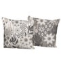 Multicolor Satin Floral 16x16 inches Cushion Covers (Pack of 2)