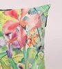 Multicolor Satin Floral 16x16 inches Cushion Covers (Pack of 2)