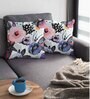 Multicolor Satin Floral 16x16 inches Cushion Covers (Pack of 2)