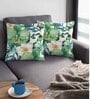 Multicolor Satin Floral 16x16 inches Cushion Covers (Pack of 2)