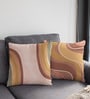 Multicolor Satin Abstract 16x16 inches Cushion Covers (Pack of 2)