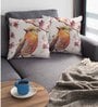 Multicolor Satin Floral 16x16 inches Cushion Covers (Pack of 2)