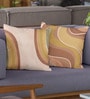 Multicolor Satin Abstract 16x16 inches Cushion Covers (Pack of 2)