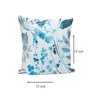 Blue & White Satin Floral 16x16 inches Cushion Covers (Pack of 2)