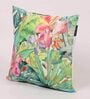 Multicolor Satin Floral 16x16 inches Cushion Covers (Pack of 2)