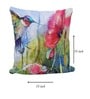 Multicolor Satin Floral 16x16 inches Cushion Covers (Pack of 2)