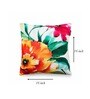 Multicolor Satin Floral 16x16 inches Cushion Covers (Pack of 2)