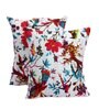 Multicolor Satin Floral 16x16 inches Cushion Covers (Pack of 2)