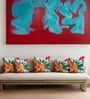 Multicolor Satin Floral 16x16 inches Cushion Covers (Pack of 5)
