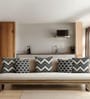 Black and White Satin Abstract 16x16 inches Cushion Covers (Pack of 5)