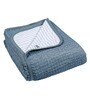 Multicolor Self Stripe King Size Bedspread With Pillow Cover