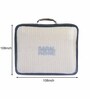 Cream Self Stripe King Size Bedspread With Pillow Cover