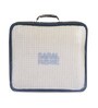 Cream Self Stripe Queen Size Bedspread With Pillow Cover