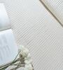 Cream Stripe Single Bedspread With Pillow Cover