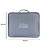 Blue Self Stripe Single Bedspread With Pillow Cover