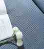 Blue Self Stripe Single Bedspread With Pillow Cover