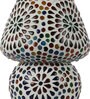 Roman Multicolour Glass Shade Table Lamp With Glass Base