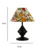 Atlier Multicolour Fabric Shade Night Lamp With Metal Base