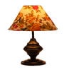 Atlier Multicolour Fabric Shade Night Lamp With Metal Base