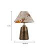 Multicolor Shade Table Lamp With Brown Base