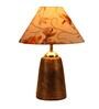 Multicolor Shade Table Lamp With Brown Base