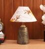 Multicolor Shade Table Lamp With Brown Base