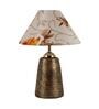 Multicolor Shade Table Lamp With Brown Base
