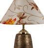 Multicolor Shade Table Lamp With Brown Base
