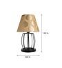 Multicolor Shade Table Lamp With Metal Base