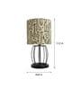 Opaline Multicolour Cotton Shade Night Lamp With Metal Base