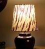 Fangio Multicolour Cotton Shade Night Lamp With Mango wood Base