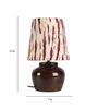 Fangio Multicolour Cotton Shade Night Lamp With Mango wood Base
