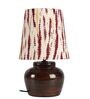 Fangio Multicolour Cotton Shade Night Lamp With Mango wood Base