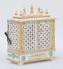 White Sheesham Wood & MDF Floor Rested Mandir With Door
