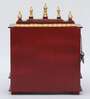 Brown Sheesham Wood and MDF Floor Rested Mandir With Door