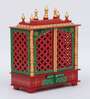 Red Sheesham Wood & MDF Floor Rested Mandir With Door