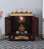Sheesham Wood & MDF Floor Rested Mandir With Door