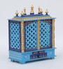 Multicolor Sheesham Wood & MDF Floor Rested Mandir With Door
