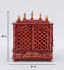 Multicolor Sheesham Wood & MDF Floor Rested Mandir With Door