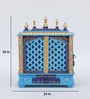 Multicolor Sheesham Wood & MDF Floor Rested Mandir With Door