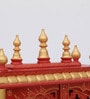 Multicolor Sheesham Wood & MDF Floor Rested Mandir With Door