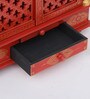 Multicolor Sheesham Wood & MDF Floor Rested Mandir With Door