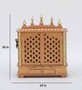 Multicolor Sheesham Wood & MDF Floor Rested Mandir With Door