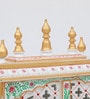 Multicolor Sheesham Wood & MDF Floor Rested Mandir With Door