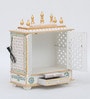 Multicolor Sheesham Wood & MDF Floor Rested Mandir With Door